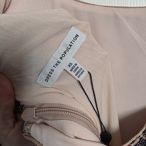 Dress the Population Multicolor Sequin Long Sleeve Dress - Picture 2 of 4